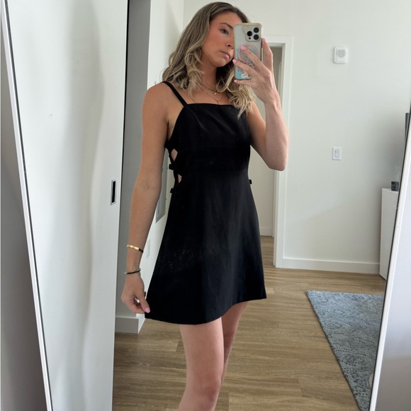 Black Bow Detail Cut Out Dress - Picture 1 of 5